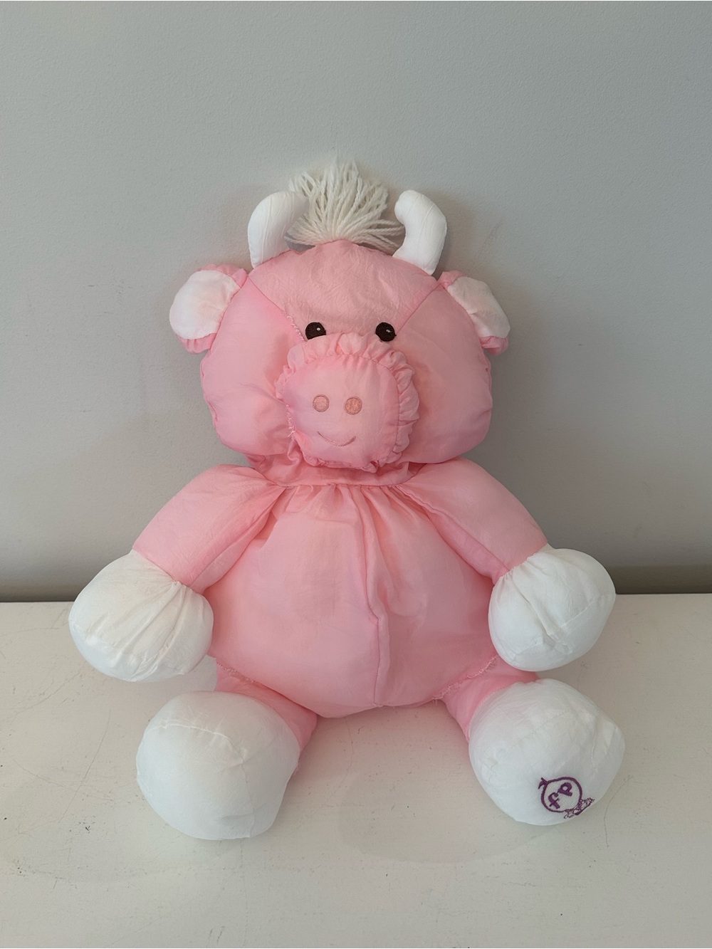 Fisher price puffalump pink cow vintage